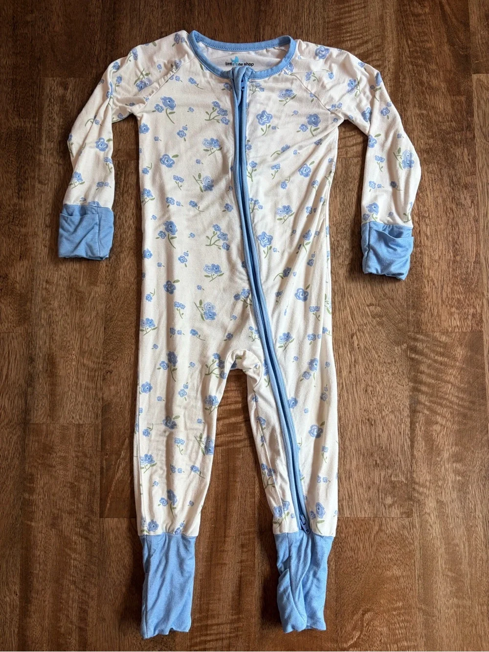 Little One Shop Bamboo Floral Footie One-Piece Pajama - Baby